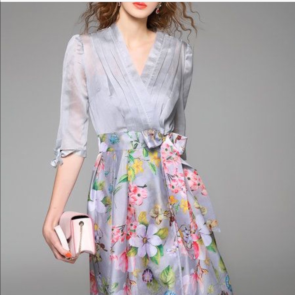 Never Worn | Floral Wrap Around Dress